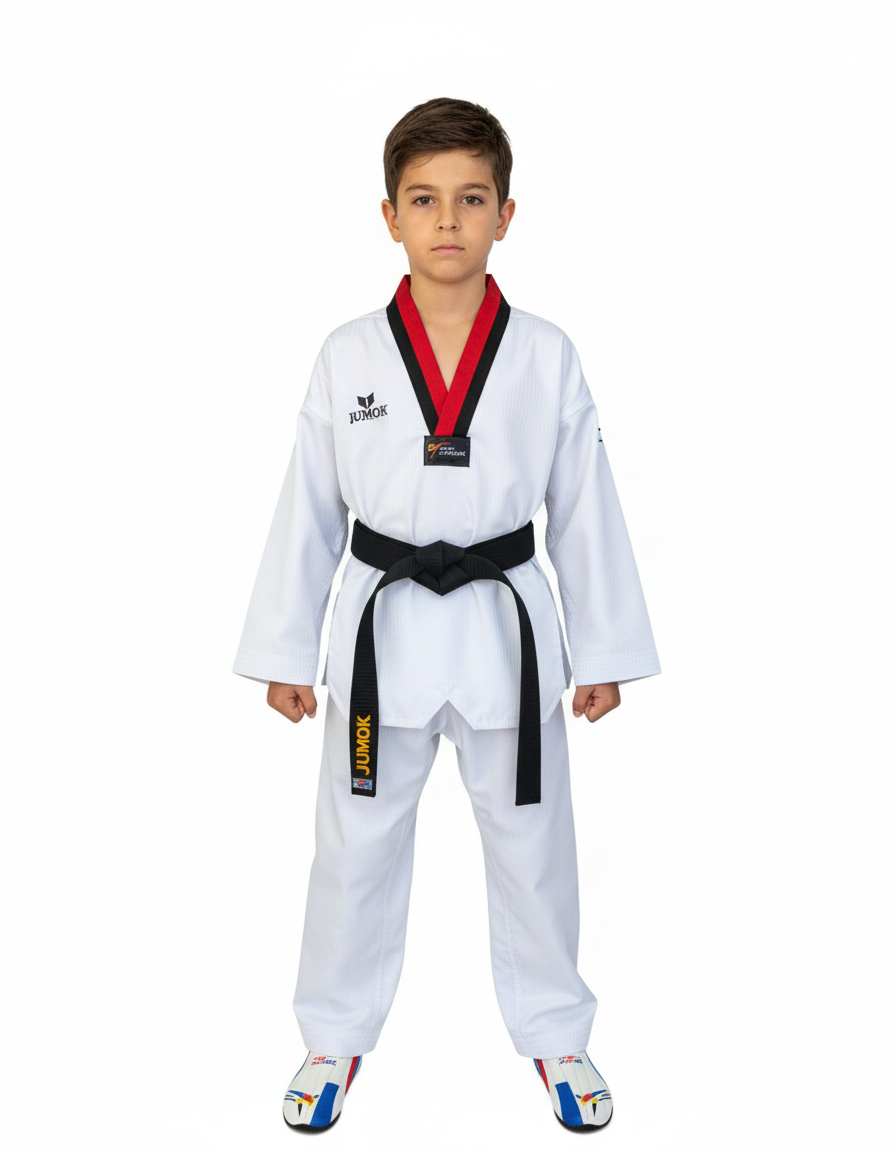 JUMOK POOM YAKA TAEKWONDO FİTİLLİ ELBİSE